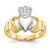 14k Mens Two-tone Claddagh Ring