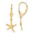 14K Mini Dancing Starfish Leverback Earrings