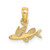 14K Mini Flying Fish Charm