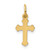 14k Mini Polished Cross Charm