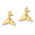 14K Mini Whale Tail Post Earrings