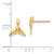 14K Mini Whale Tail Post Earrings