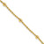 14k Mirror Beads and Diamond-cut Rope Chain 5-Station 7.5 inch Bracelet