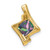 14k Mystic Fire Topaz and Diamond Pendant