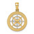 14K Nautical Compass w/White Gold Needle Charm