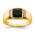 14k Onyx and Diamond Mens Ring - RM-3F56A880-8286