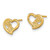 14K Open Heart w/ Flower Post Earrings