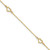 14K Open Hearts 4-Station 10 inch Anklet Plus 1 inch Extender