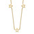 14K Open Stars 16 inch Necklace Plus 2 inch Extension