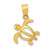 14k Open Turtle Pendant - K3-989875E7-7183