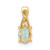 14K Oval Aquamarine and Diamond Pendant - PM-BD8D0EE9-4908