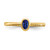 14k Oval Bezel Sapphire Ring