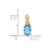 14K Oval Blue Topaz and Diamond Pendant - PM-4CB7A31E-2158