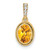 14k Oval Citrine and Diamond Pendant - PM-5102F4FF-6912