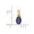 14K Oval Created Sapphire and Diamond Pendant - PM-6A5A6D49-3071