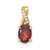 14K Oval Garnet and Diamond Pendant - PM-BEEE1D9C-1023
