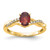 14K Oval Garnet and Diamond Ring