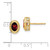 14k Oval Garnet Post Earrings