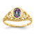 14k Oval Mystic Fire Topaz Ring
