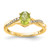 14K Oval Peridot and Diamond Ring