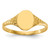 14K Oval Polished Child Signet Ring