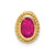 14k Oval Ruby Chain Slide