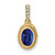 14k Oval Sapphire and Diamond Pendant