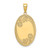 14K Oval with Engraveable Center Charm