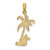 14K Palm Tree w/ Cactus Charm