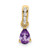 14K Pear Amethyst and Diamond Pendant - PM-2B1673EC-4552