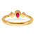 14k Pear Bezel Ruby and Diamond Ring