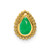 14k Pear Emerald Chain Slide