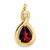 14k Pear Garnet and Diamond Pendant