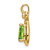 14k Pear Peridot and Diamond Pendant