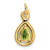 14k Pear Peridot and Diamond Pendant