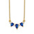 14k Pear Sapphire and Diamond 18 inch Necklace