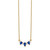 14k Pear Sapphire and Diamond 18 inch Necklace