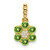 14k Peridot and Diamond Floral Pendant