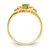14k Peridot and Diamond Heart Ring