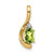 14k Peridot and Diamond Pendant - XB-2EBF747A-6004