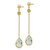 14K Peridot and Green Quartz Post Earrings
