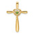 14k Peridot Cross w/Heart Chain Slide