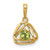 14k Peridot Triangle Pendant