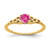 14K Pink Tourmaline Celtic Knot Ring