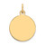 14k Plain .011 Gauge Circular Engravable Disc Charm - XM-9BEED23E-6183