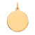 14k Plain .011 Gauge Circular Engravable Disc Charm - XM-F46B7FA3-6931