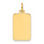 14k Plain .011 Gauge Engravable Rectangular Disc Charm - XM-2CC46E4D-5782