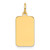 14k Plain .011 Gauge Engravable Rectangular Disc Charm - XM-617B79A3-4380