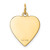 14k Plain .011 Gauge Heart Engravable Disc Charm