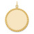14k Plain .013 Gauge Circular Engravable Disc with Rope Charm - XM-69FAD650-9248